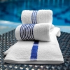 Picture of Pool Towel 24" x  48"  Economy Blue Center Stripe Bale Pack 8 lb